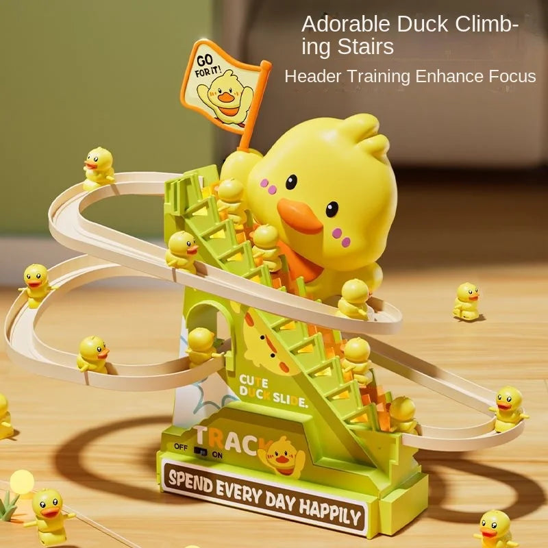 Stair-Climbing Duck Roller Coaster Toy