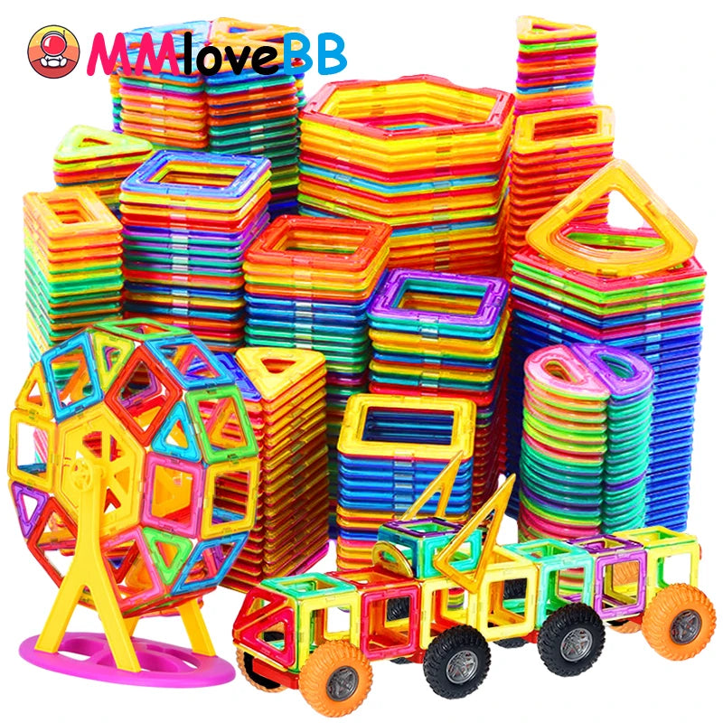 Magnetic Building Tiles — Rainbow Set — Pivoli Toys