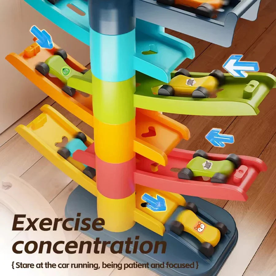Car Ramp Toy with 12 Mini Cars