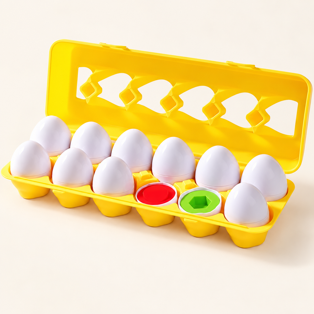 Colour and Shape Matching Eggs, Set of 12