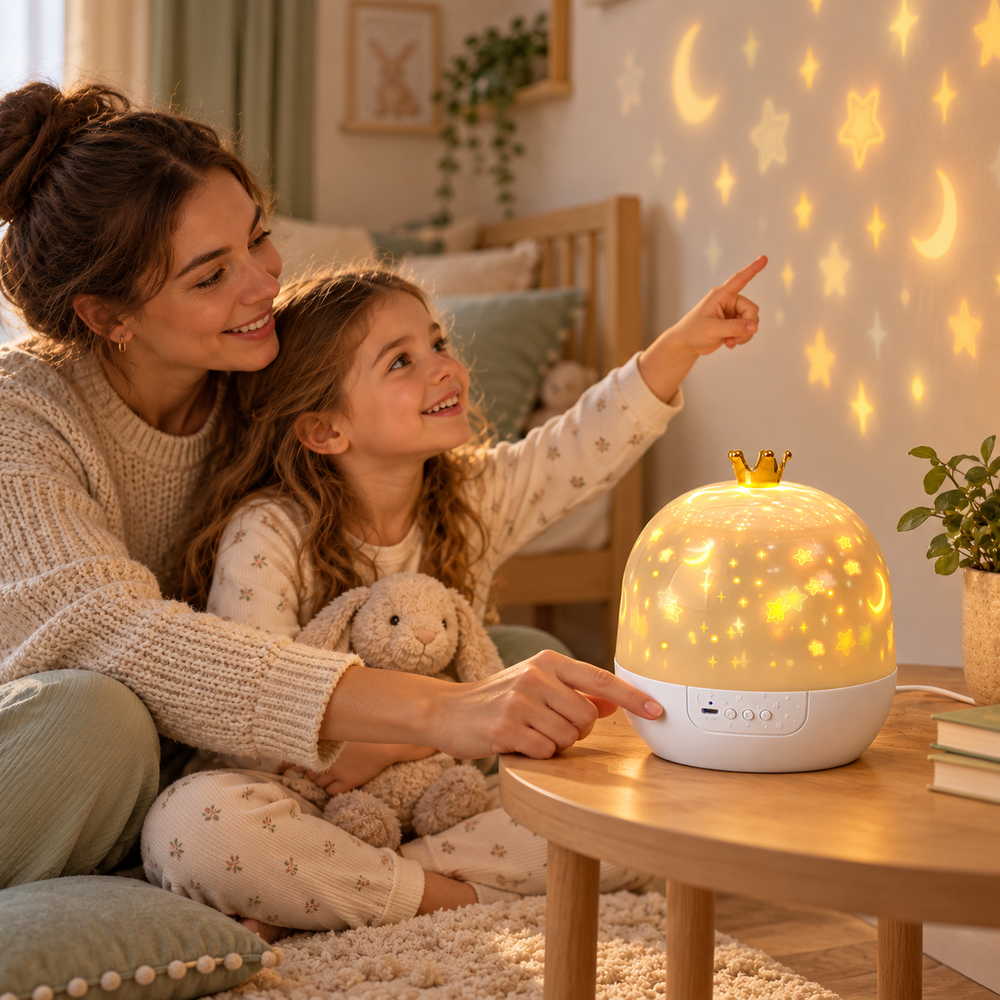 Crown Star Projector Night Light