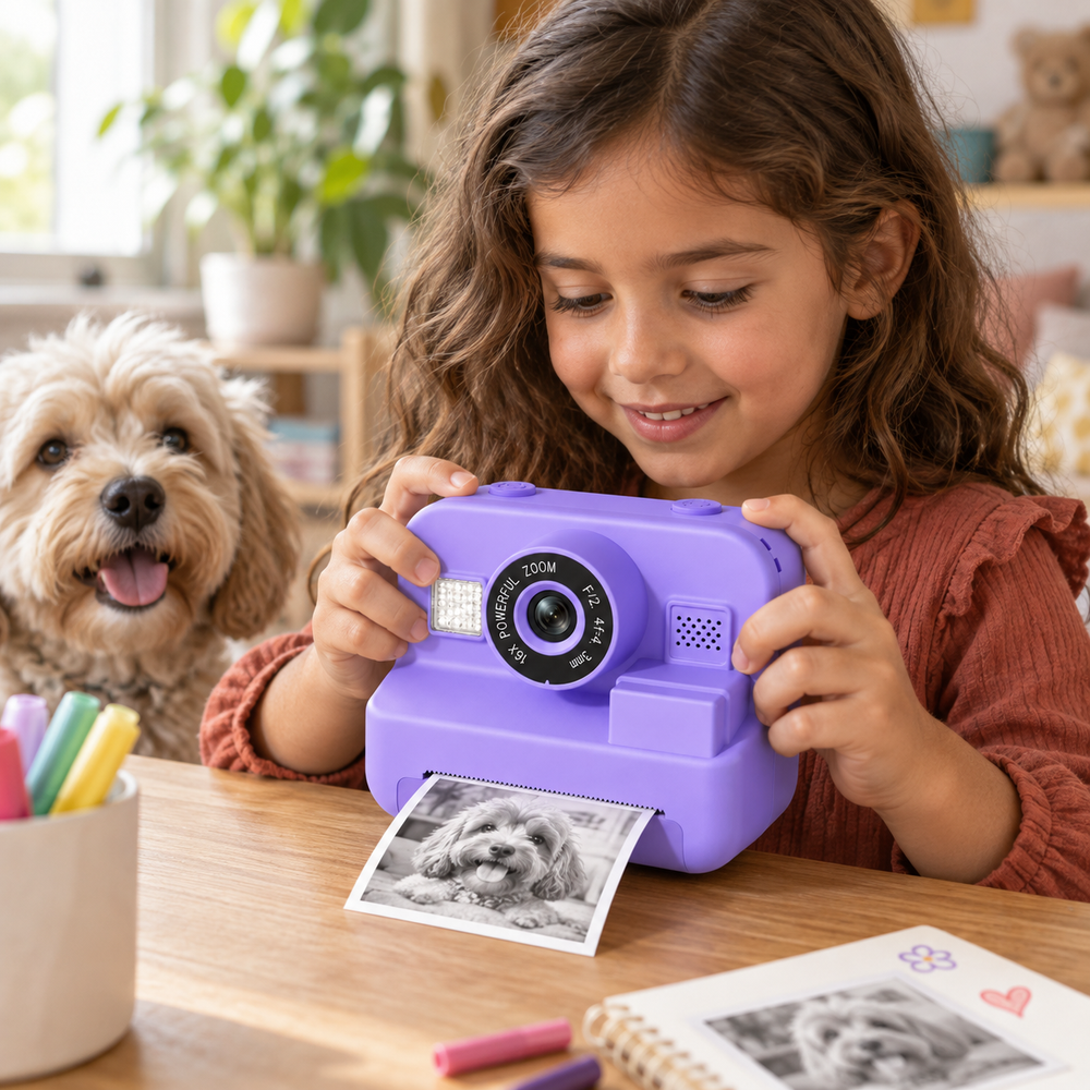 Kids Instant Print Camera with 32GB Memory Card