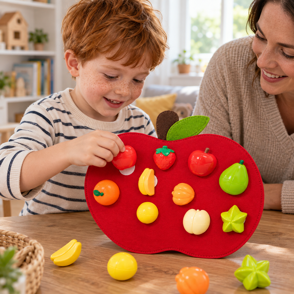 Fruit-Picking Felt Activity Board, 21 Pieces