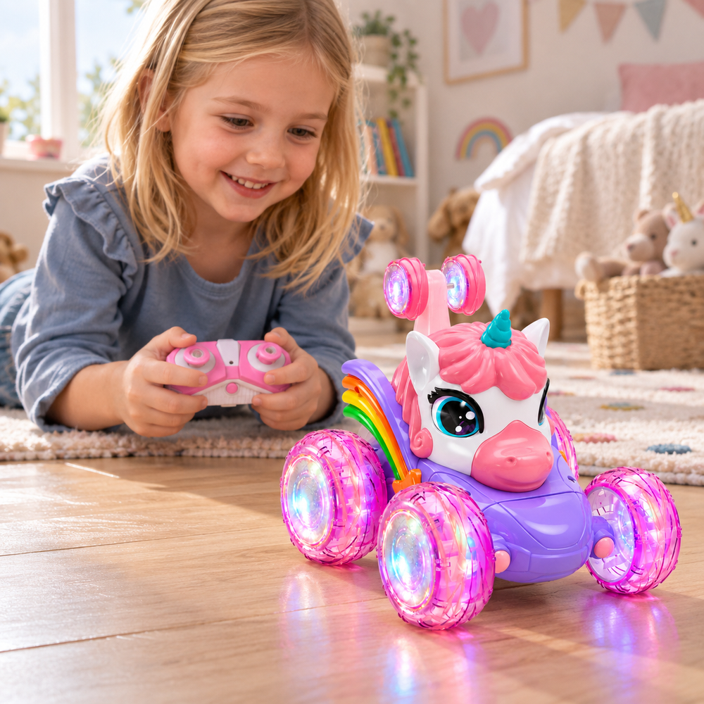 Light-Up Unicorn Remote Control Car