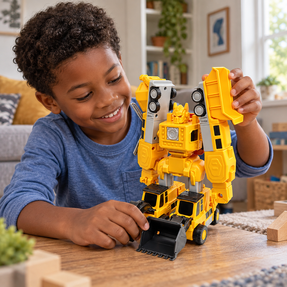 Magnetic Construction Vehicle Building Set, 35 Pieces