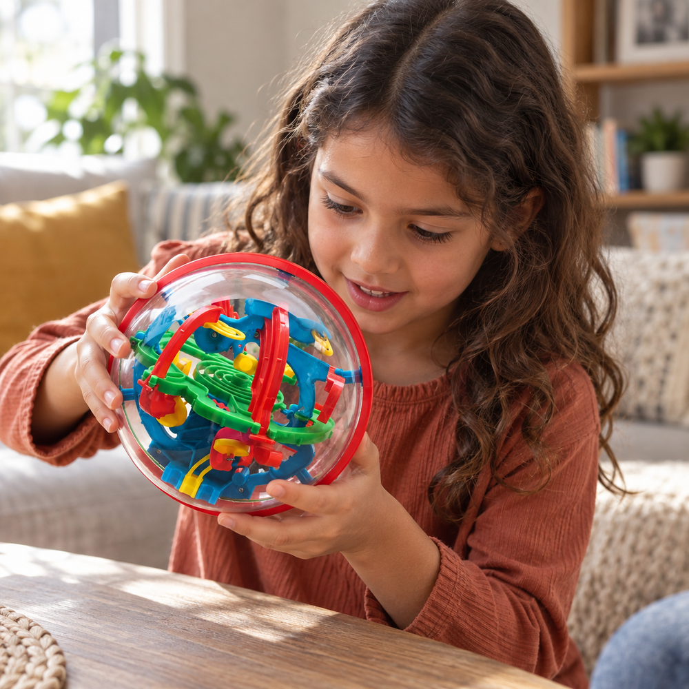 3D Maze Ball Puzzle with 100-Step Course