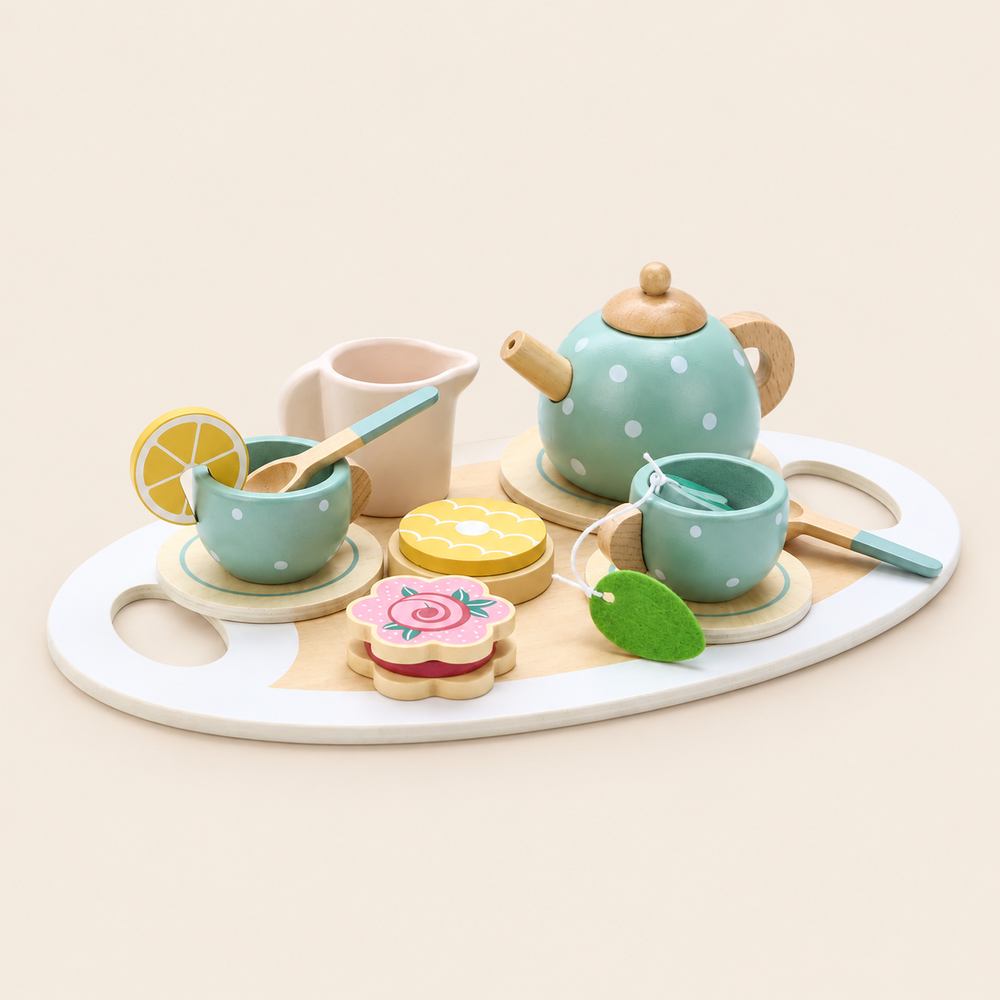 Wooden Afternoon Tea Set