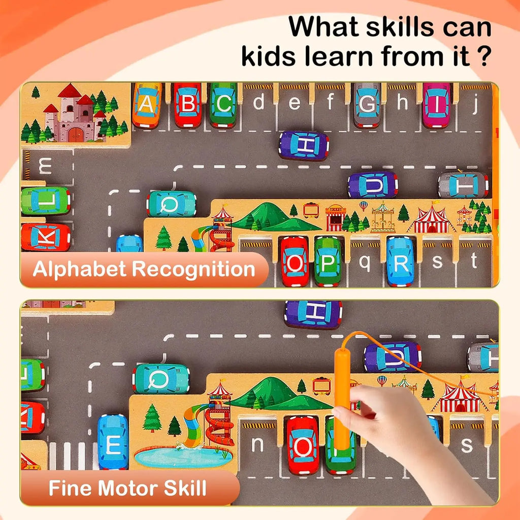 Magnetic Alphabet Parking Maze — Pivoli Toys — product image 3