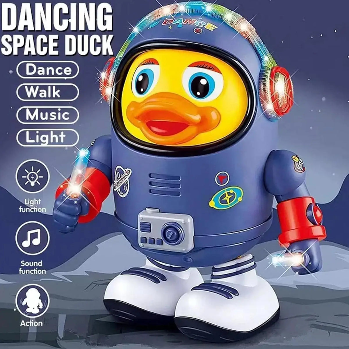 Dancing Astronaut Duck with Lights & Music