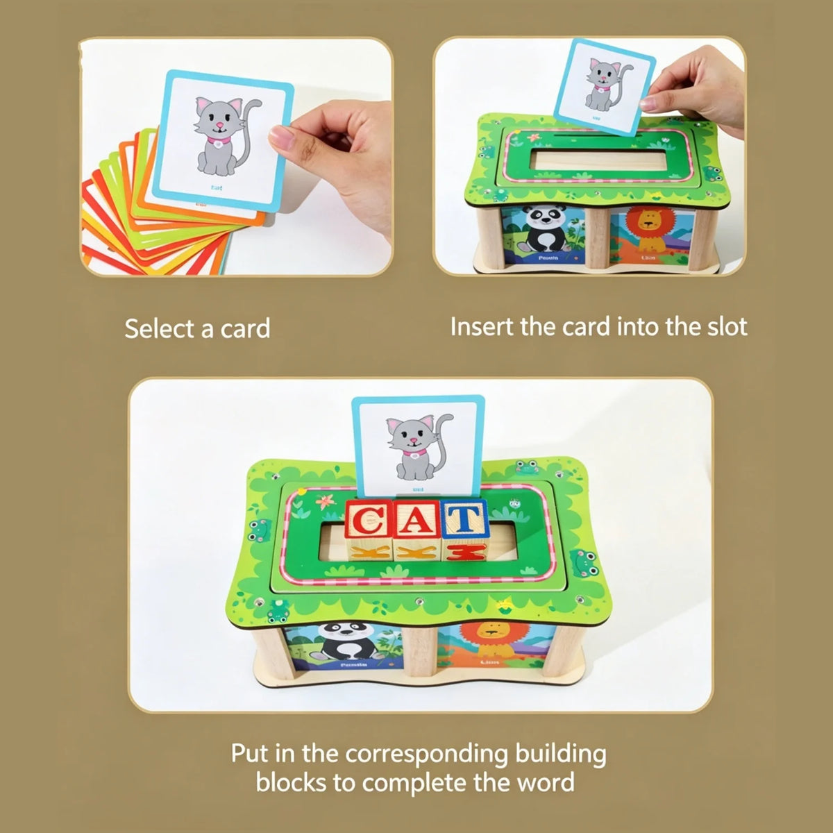 Wooden Picture & Spelling Box — Pivoli Toys — product image 2