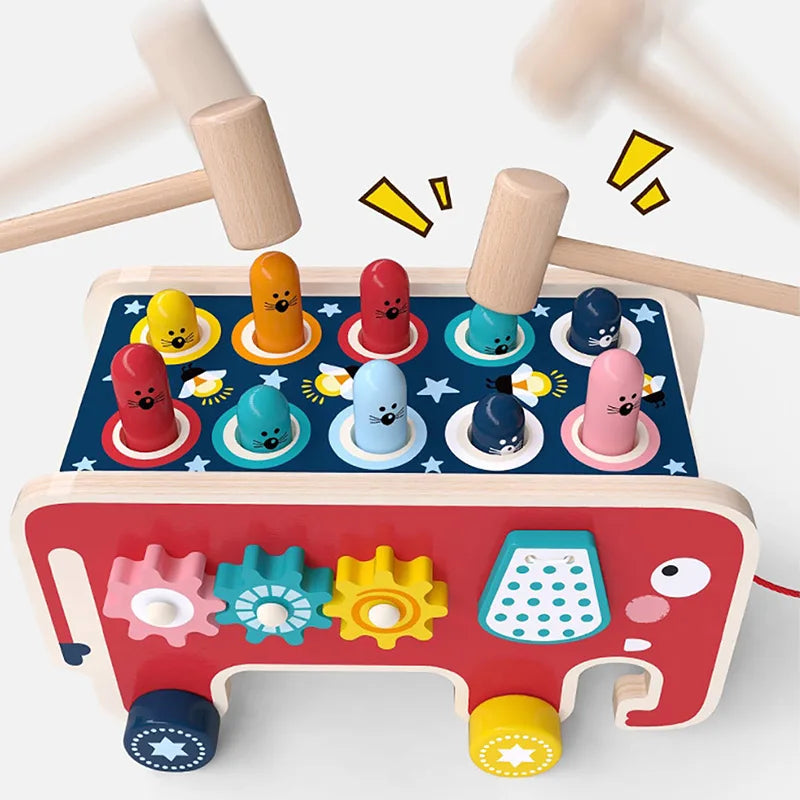 Wooden Hammering Activity Bus — Pivoli Toys — product image 3