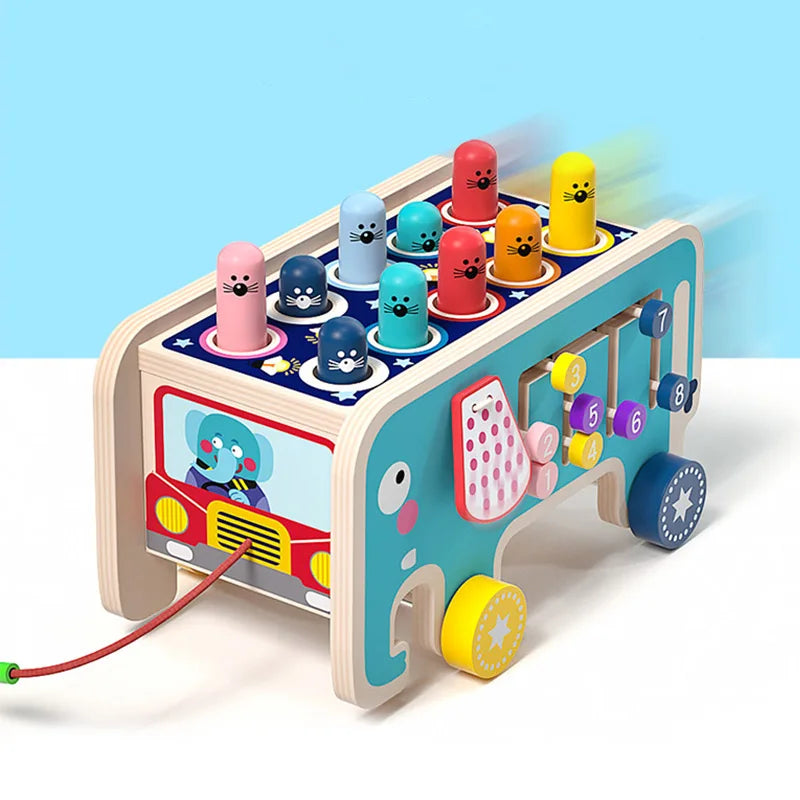 Wooden Hammering Activity Bus — Pivoli Toys — product image 4