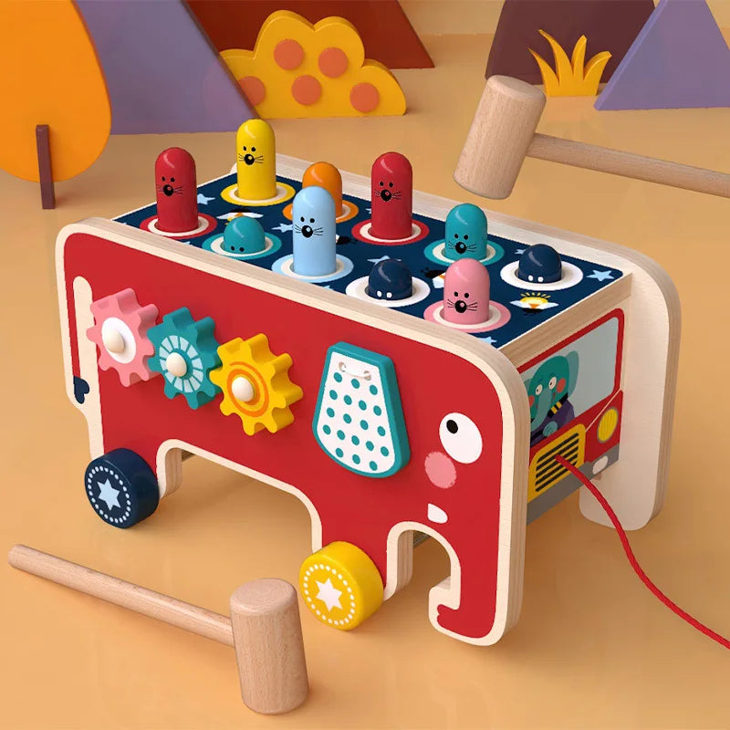 Wooden Hammering Activity Bus — Pivoli Toys