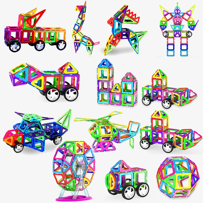 Magnetic Building Tiles — Rainbow Set — Pivoli Toys — product image 9