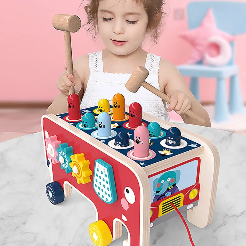 Wooden Hammering Activity Bus — Pivoli Toys — product image 2