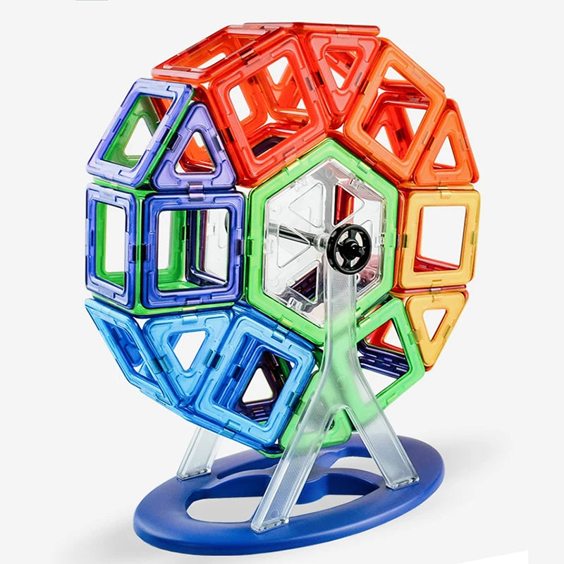 Magnetic Building Tiles — Rainbow Set — Pivoli Toys — product image 7