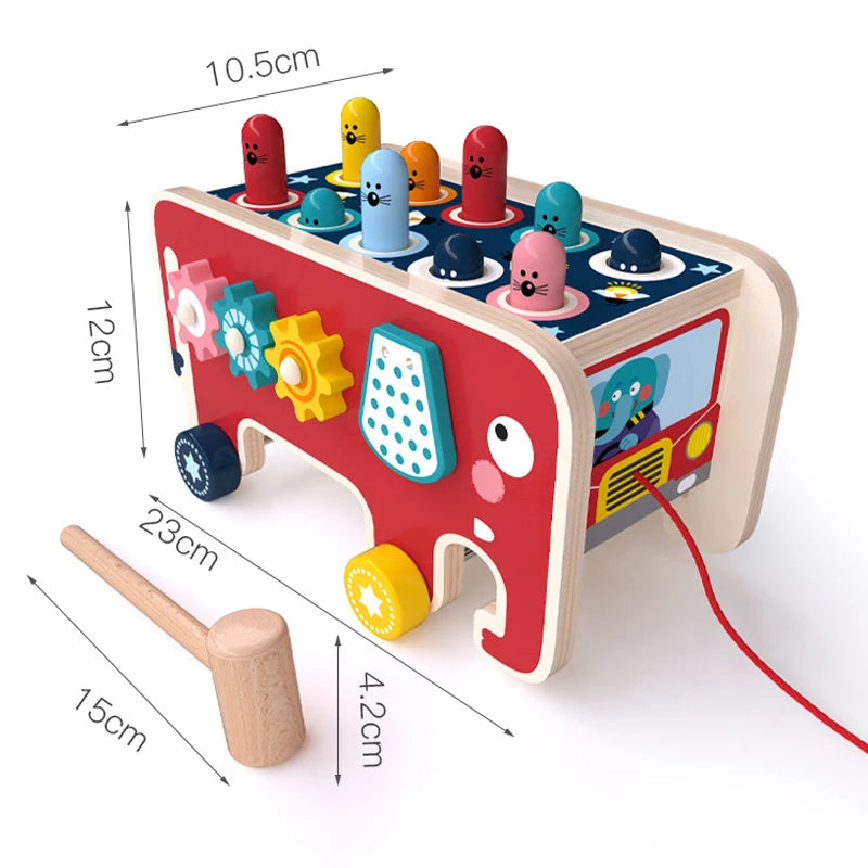 Wooden Hammering Activity Bus — Pivoli Toys — product image 5