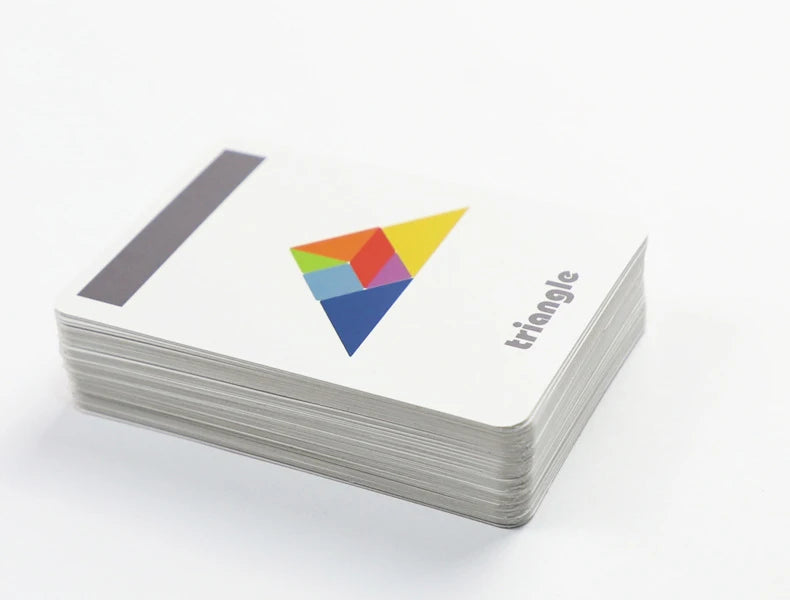 Wooden Tangram Puzzle with Challenge Cards