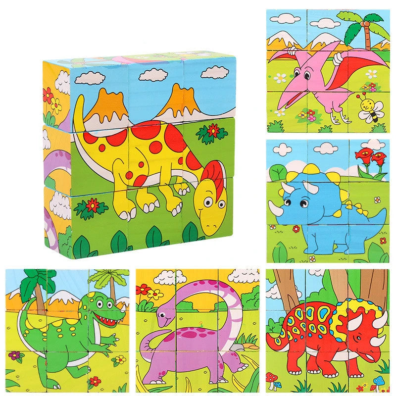 Wooden Cube Puzzle – 6 Pictures & 9 Themes