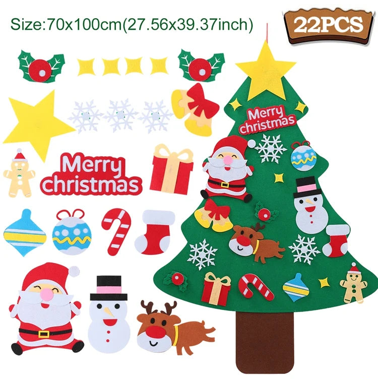 DIY Felt Christmas Tree Decoration Set