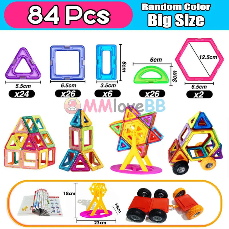 Magnetic Building Tiles — Rainbow Set — Pivoli Toys — product image 12