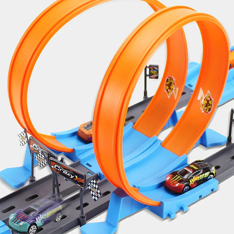Double-Loop Racing Track — 40-Piece Set — Pivoli Toys — product image 3