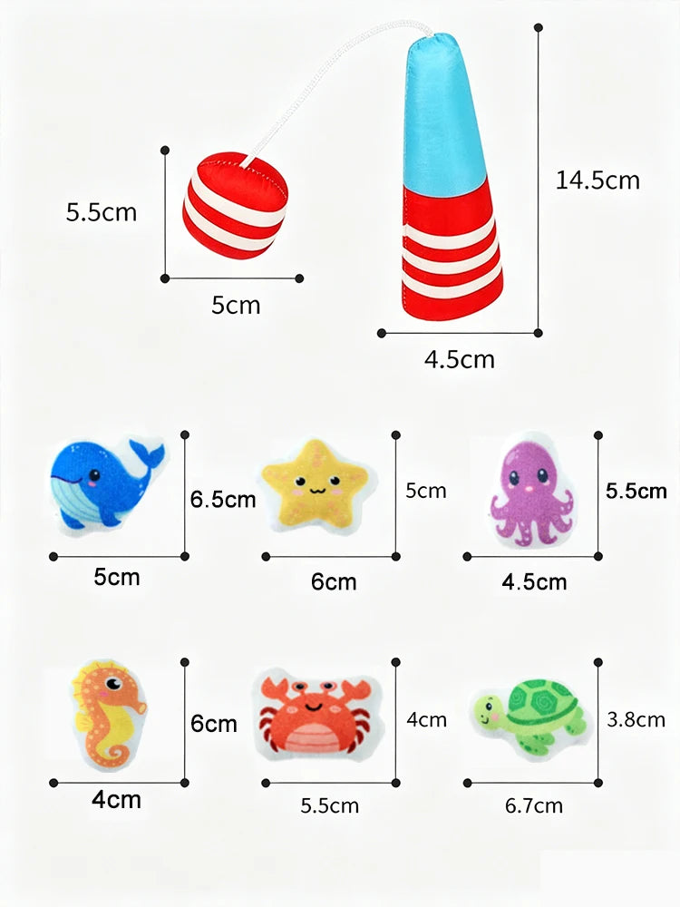 Fabric Fishing Game with Ocean Play Mat