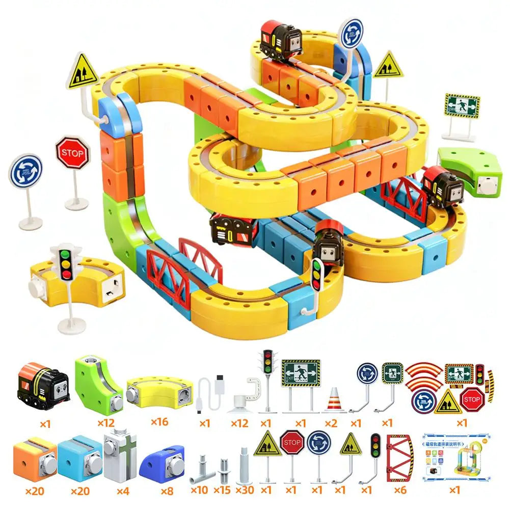 Magnetic Train Track Building Set — Pivoli Toys — product image 3