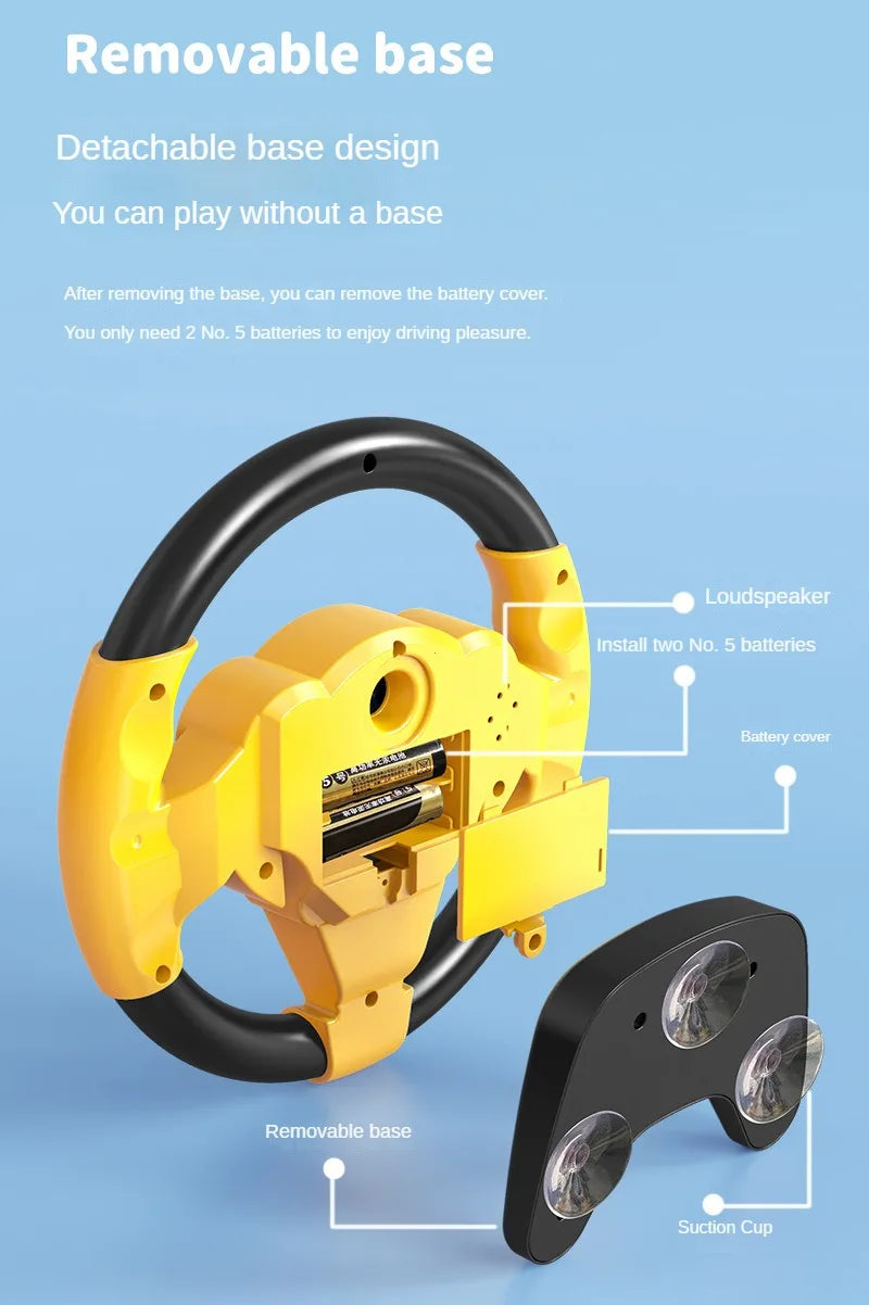 Musical Steering Wheel Toy with Lights