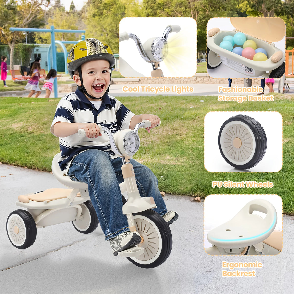 4-in-1 Kids' Tricycle & Balance Bike