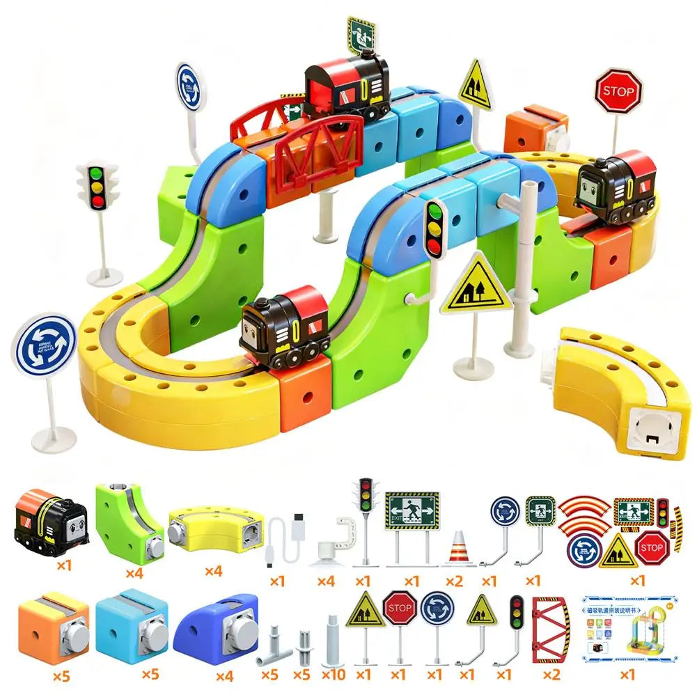 Magnetic Train Track Building Set — Pivoli Toys — product image 2