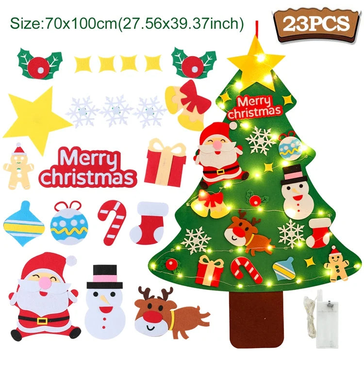 DIY Felt Christmas Tree Decoration Set
