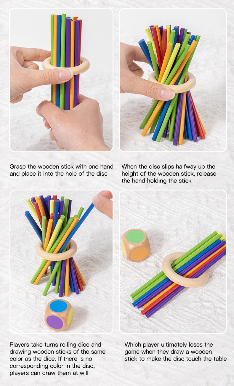 Wooden Tumble Tower & Balance Sticks Game — Pivoli Toys — product image 4