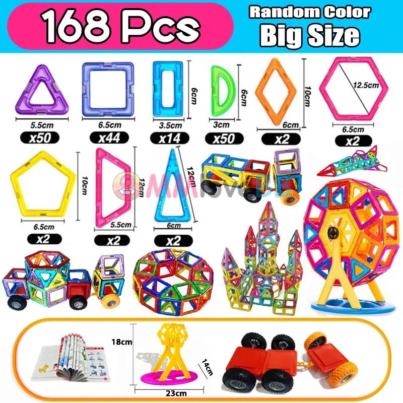 Magnetic Building Tiles — Rainbow Set — Pivoli Toys — product image 11