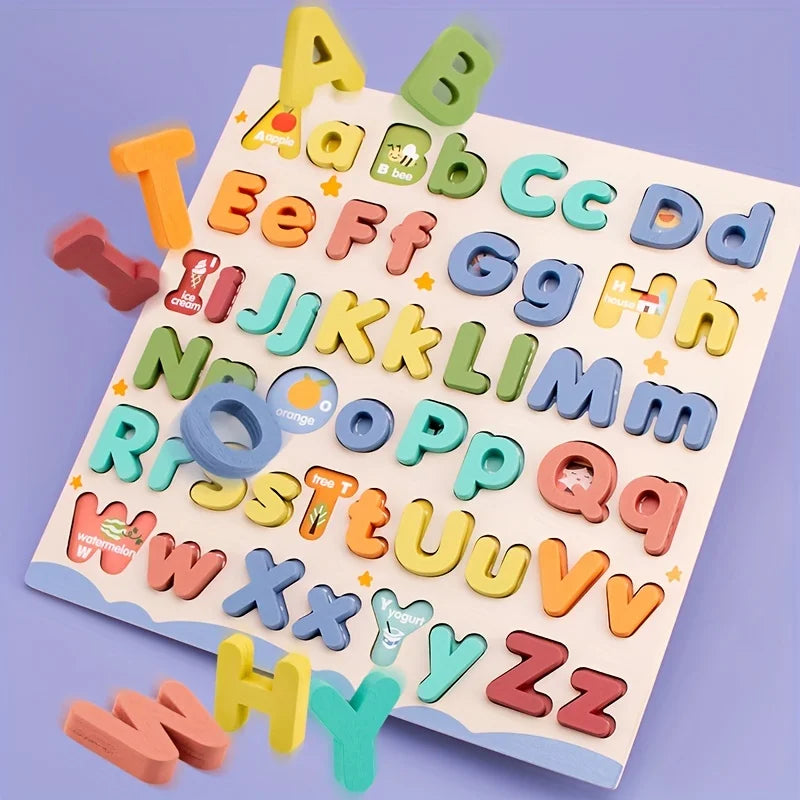Wooden Alphabet Puzzle – Uppercase & Lowercase