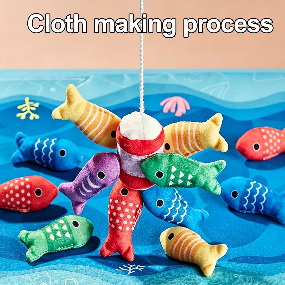 Fabric Fishing Game with Ocean Play Mat