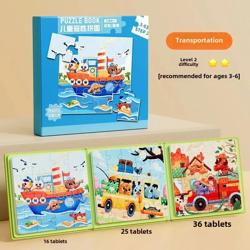 Magnetic Puzzle Book – Five Picture Themes