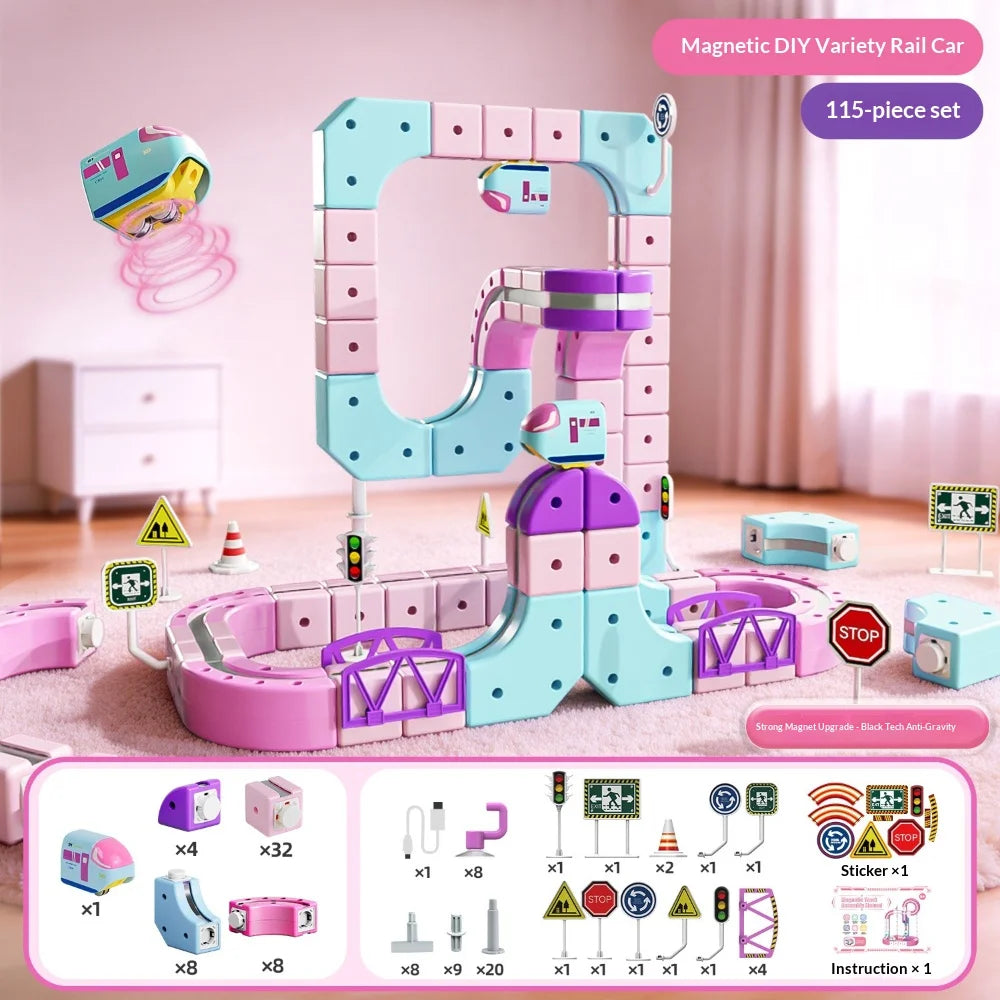 Pastel Magnetic Track Building Set — Pivoli Toys — product image 7