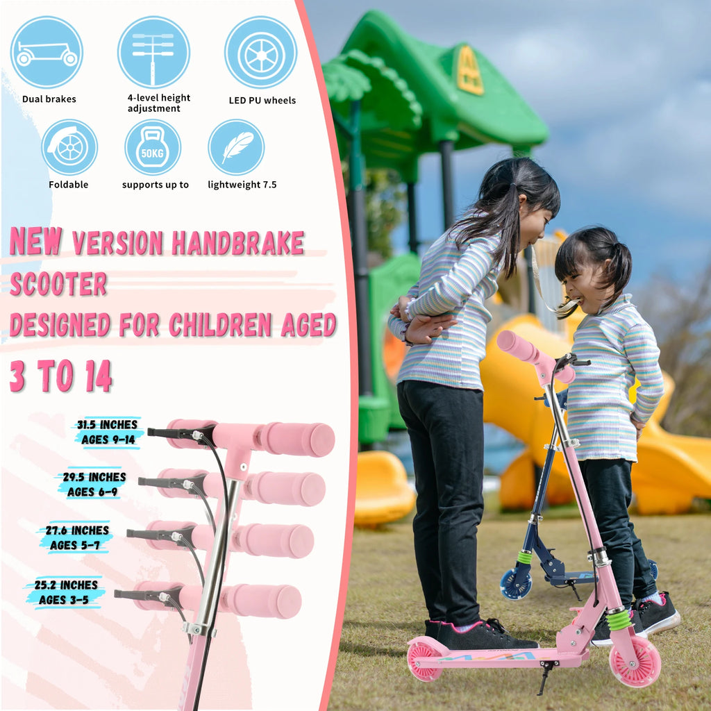 Kids' 2-Wheel Light-Up Folding Scooter