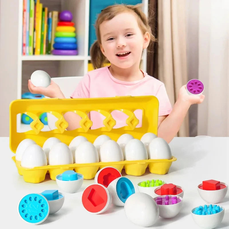 Colour and Shape Matching Eggs, Set of 12