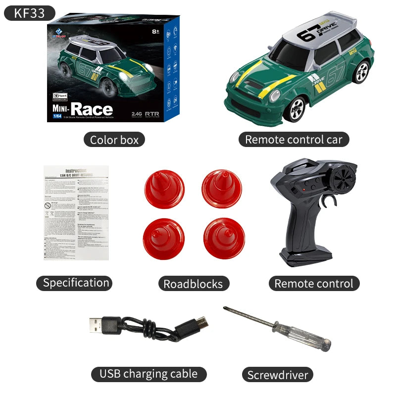 1:64 Mini Remote-Control Drift Car — Pivoli Toys — product image 13