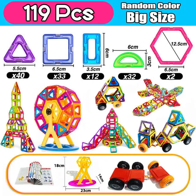 Magnetic Building Tiles — Rainbow Set — Pivoli Toys — product image 13