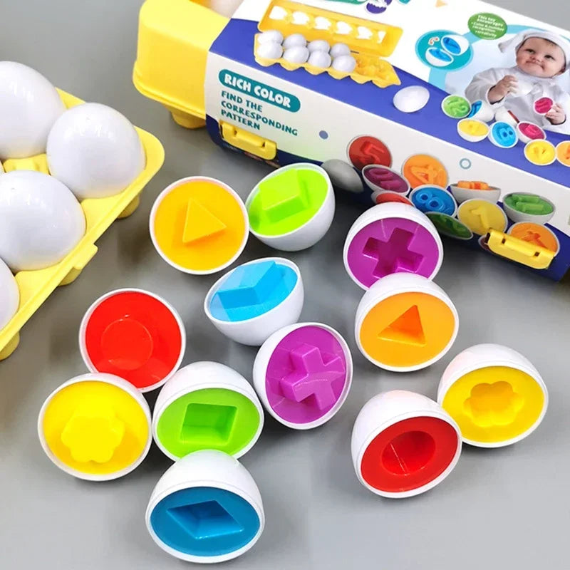 Colour and Shape Matching Eggs, Set of 12