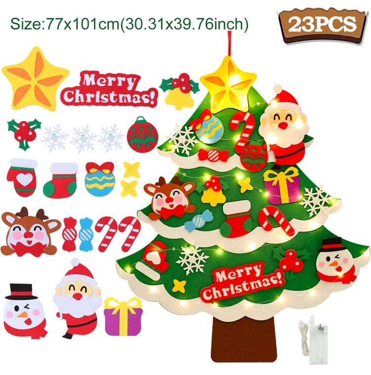 DIY Felt Christmas Tree Decoration Set