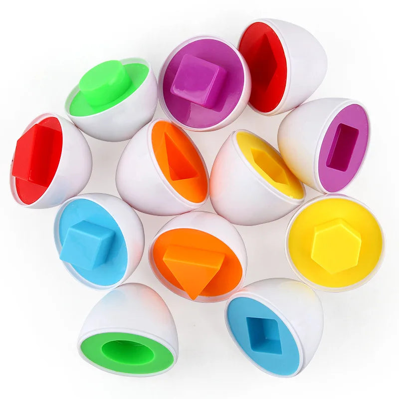 Colour and Shape Matching Eggs, Set of 12