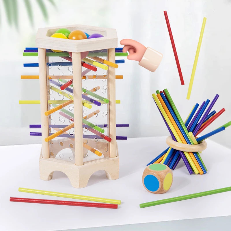 Wooden Tumble Tower & Balance Sticks Game — Pivoli Toys — product image 2