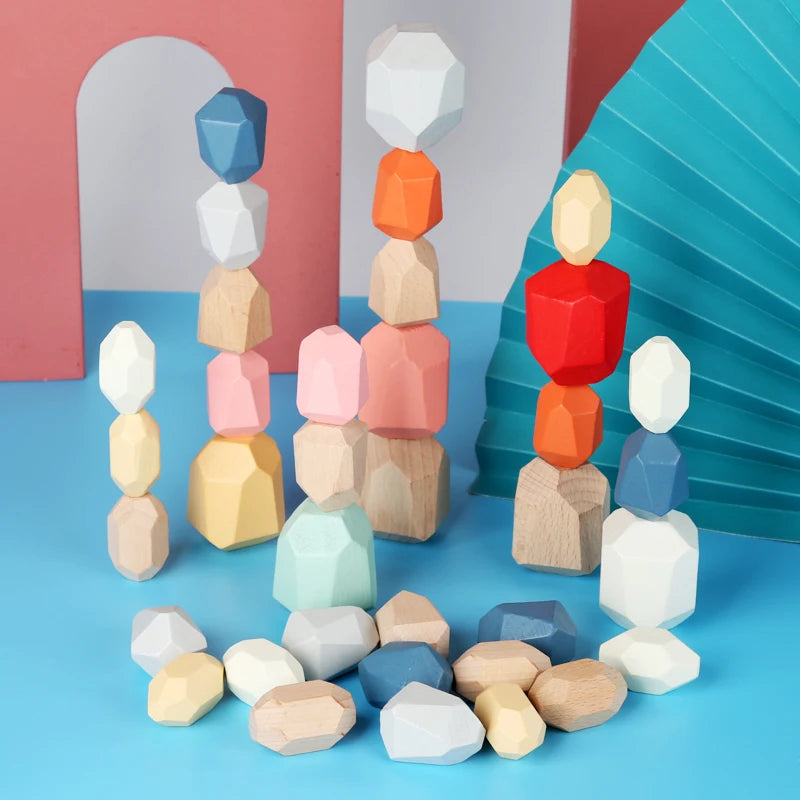 Wooden Stacking Stones – 36-Piece Balancing Set