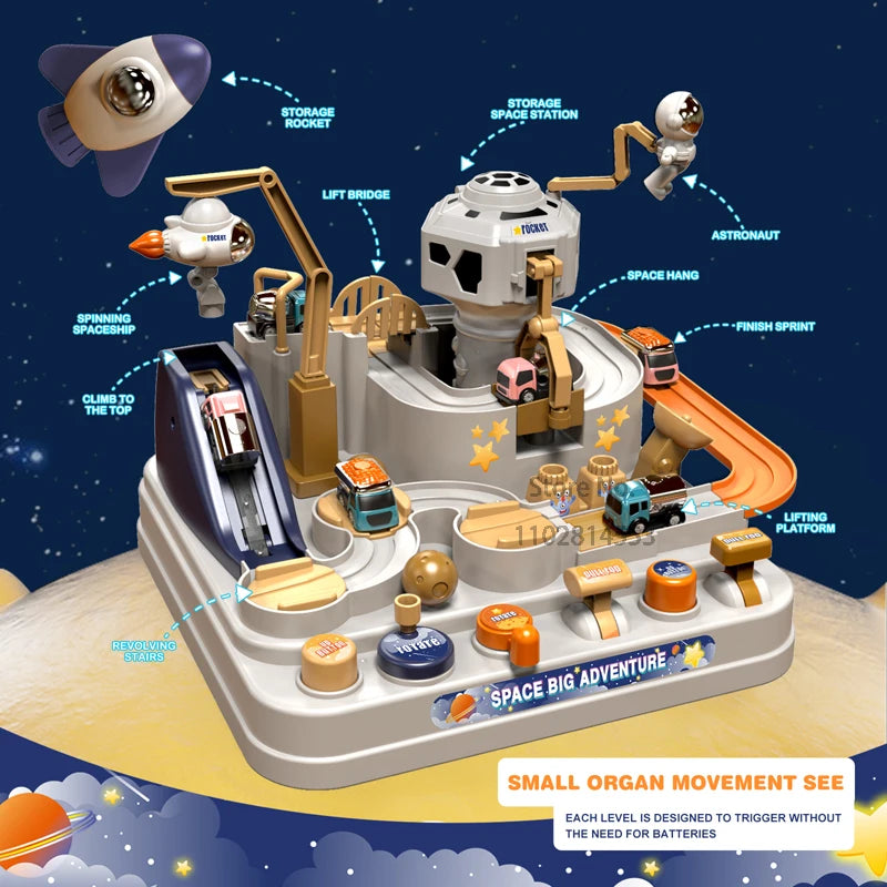 Space Adventure Mechanical Car Track — Pivoli Toys — product image 2