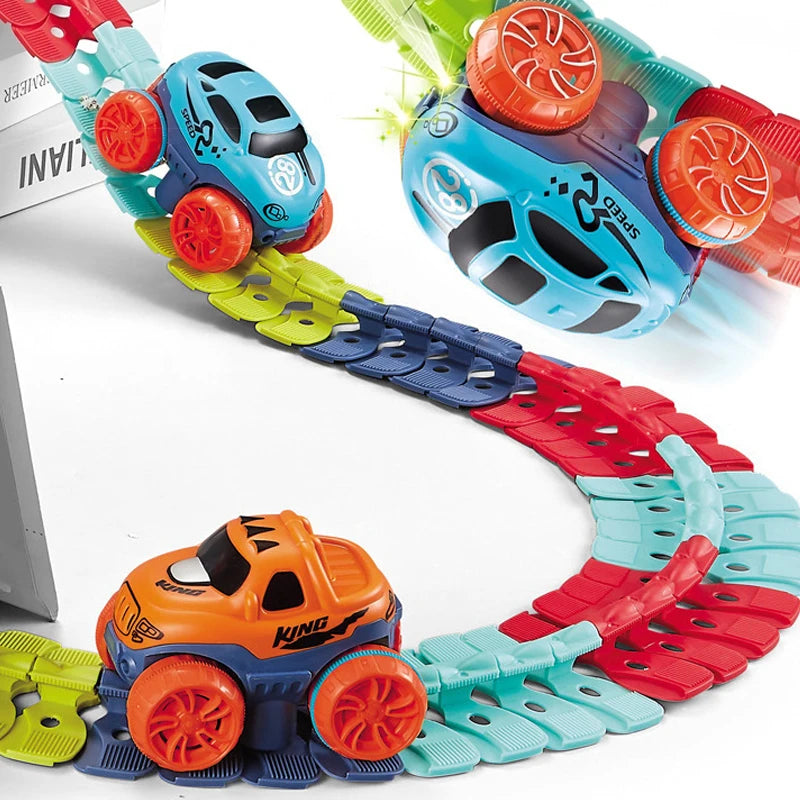 Flexible Car Racing Track — 184 Pieces