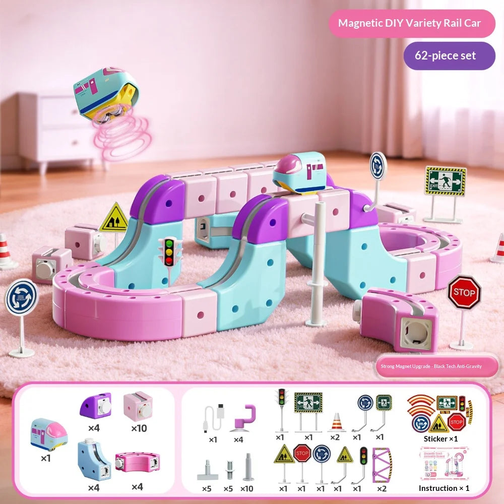 Pastel Magnetic Track Building Set — Pivoli Toys — product image 8